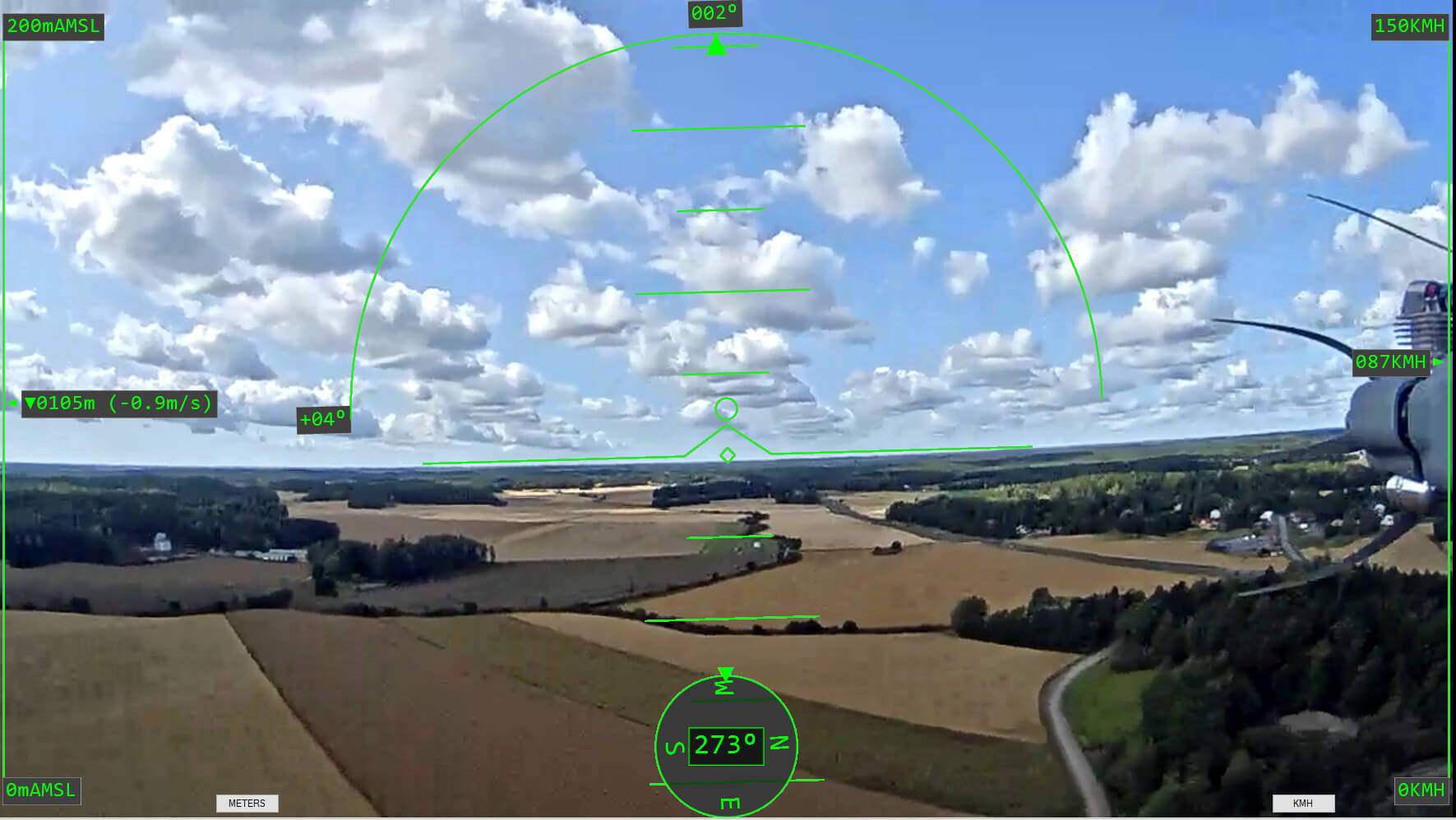 Stream UAV - drone wing-camera operator view